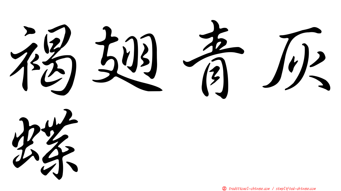 褐翅青灰蝶