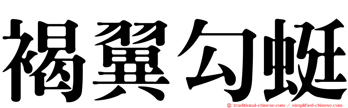 褐翼勾蜓