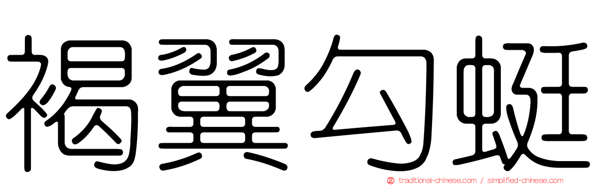 褐翼勾蜓