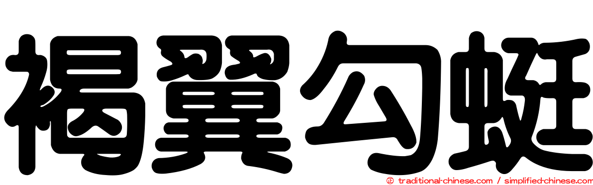 褐翼勾蜓