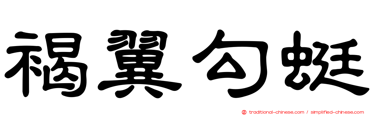 褐翼勾蜓