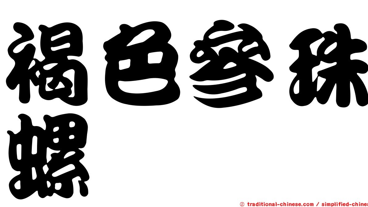 褐色參珠螺