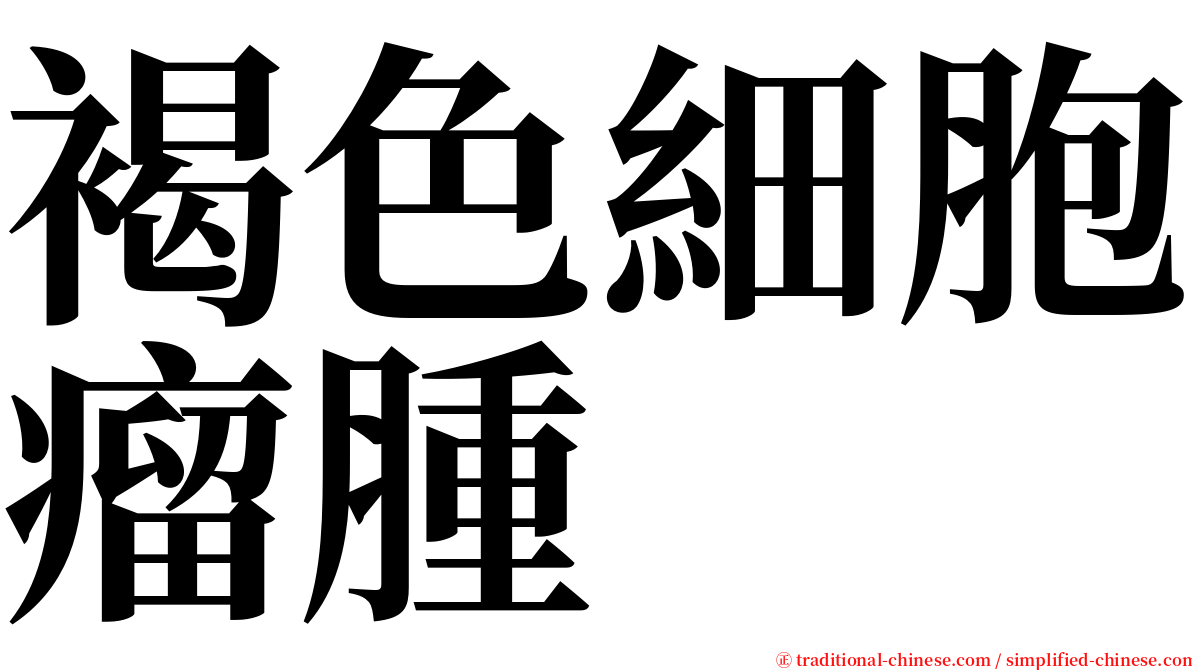 褐色細胞瘤腫 serif font