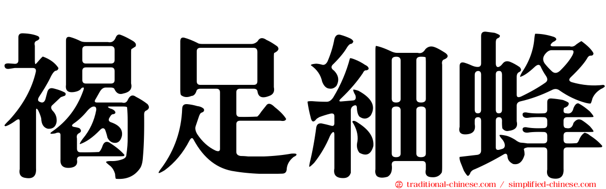 褐足細蜂