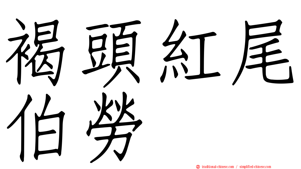 褐頭紅尾伯勞