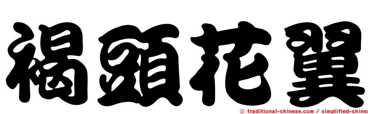 褐頭花翼