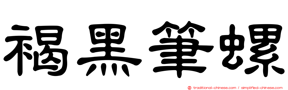 褐黑筆螺