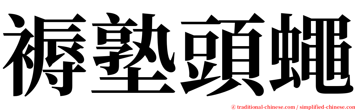 褥塾頭蠅 serif font