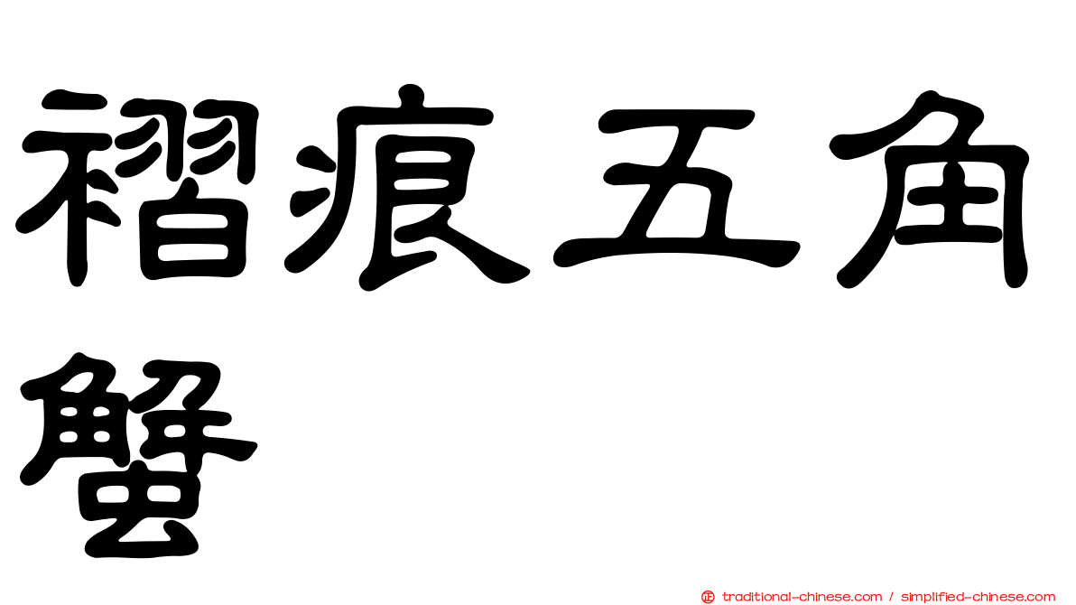 褶痕五角蟹