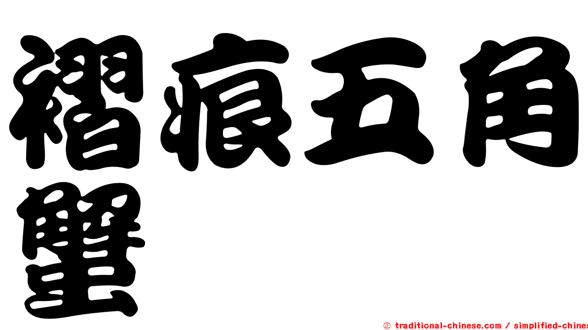 褶痕五角蟹