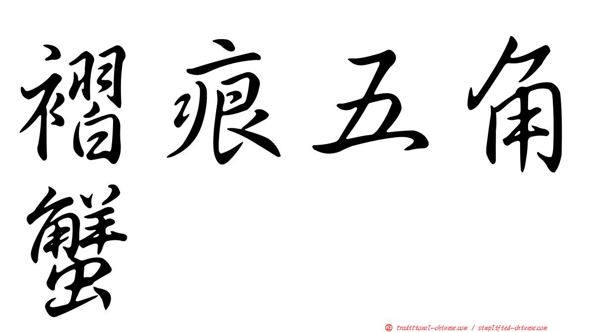 褶痕五角蟹
