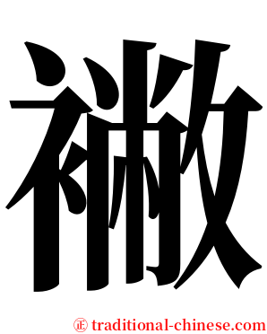 襒 serif font