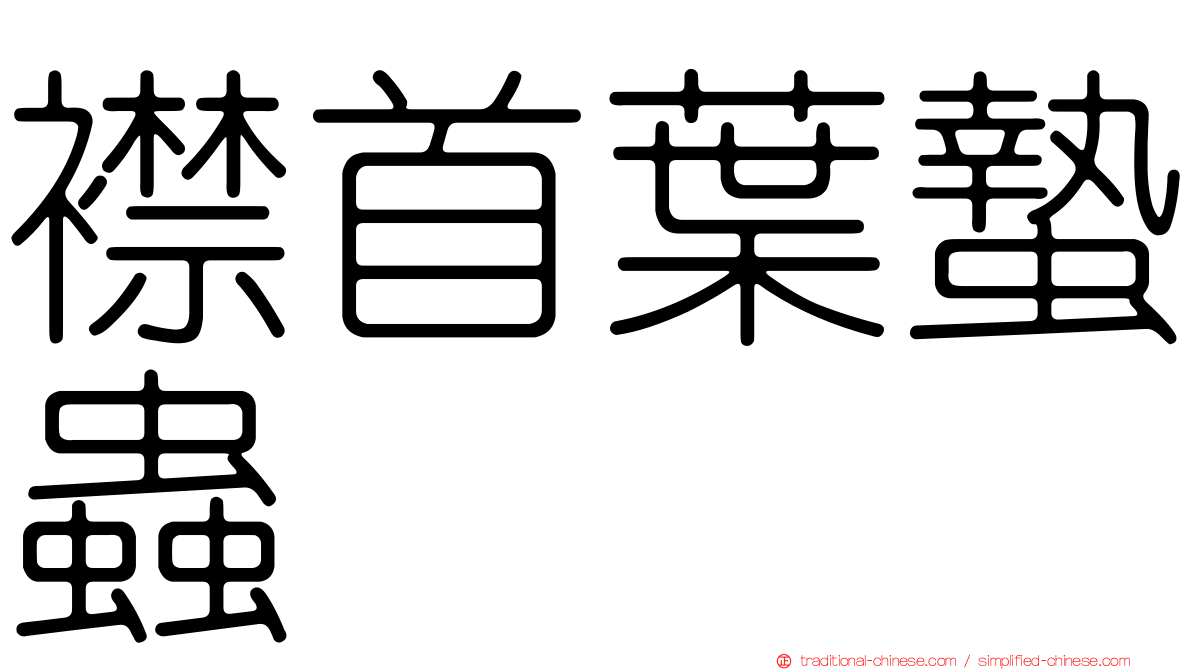 襟首葉蟄蟲