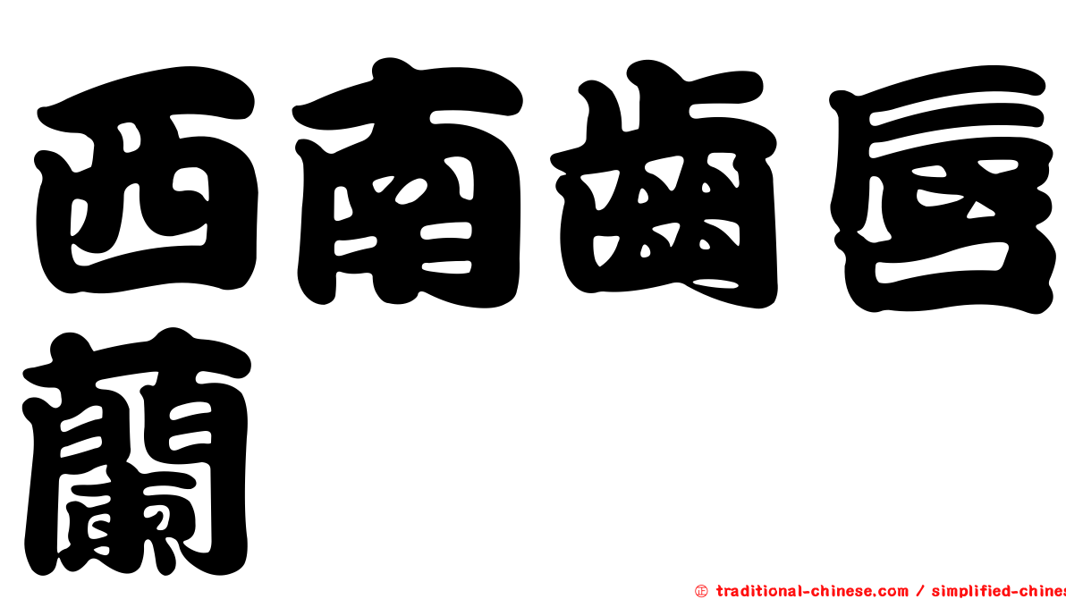 西南齒唇蘭