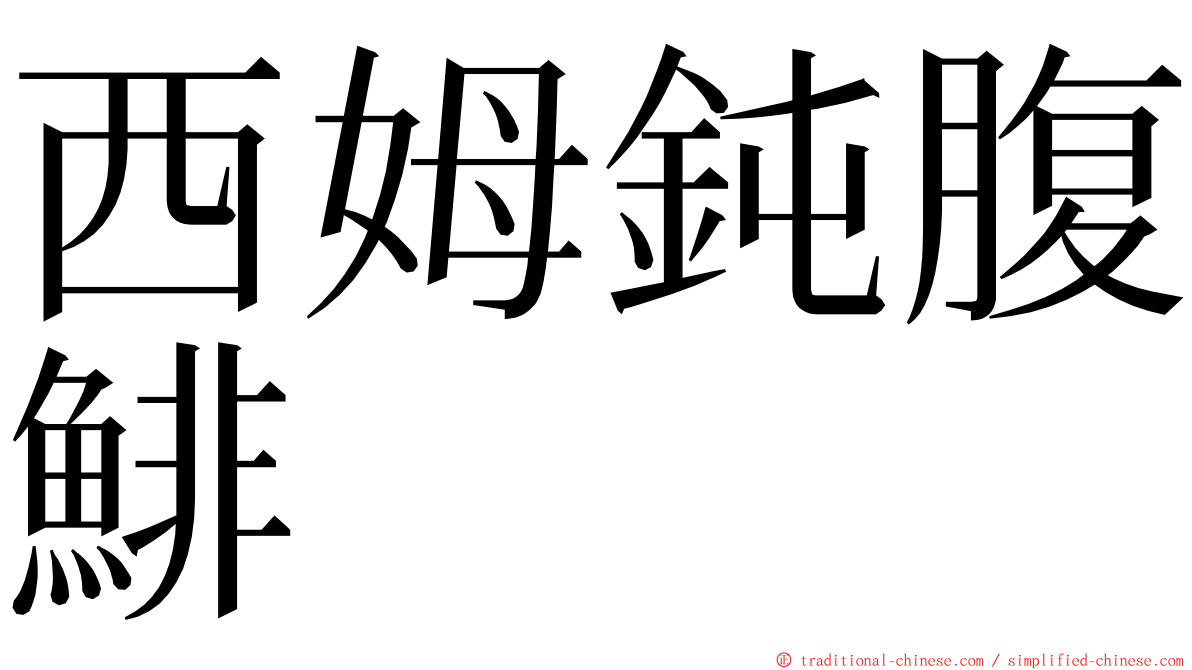 西姆鈍腹鯡 ming font