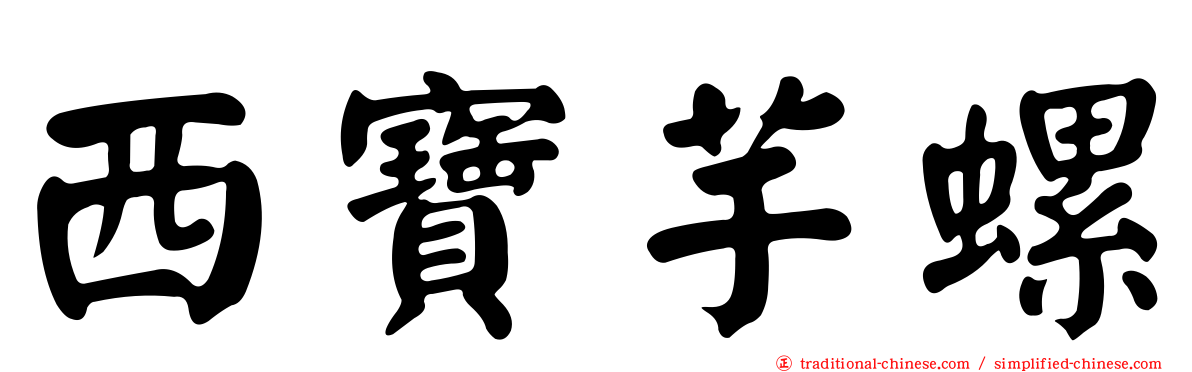 西寶芋螺