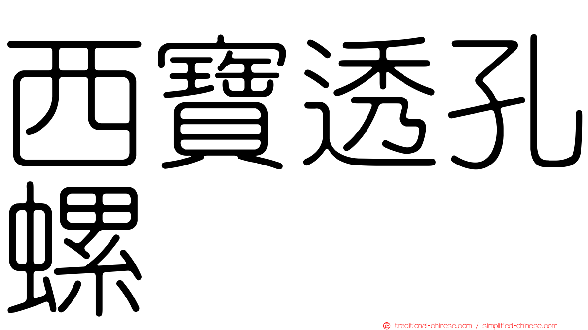 西寶透孔螺