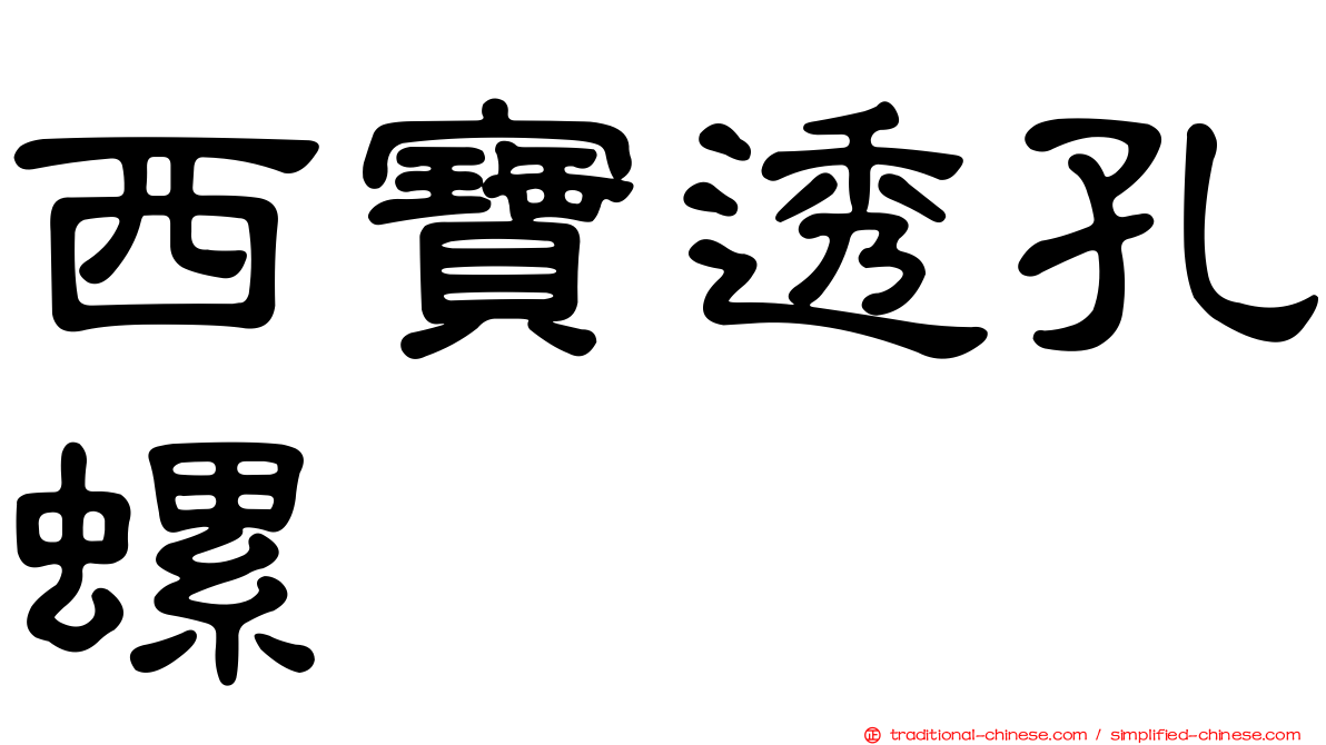 西寶透孔螺