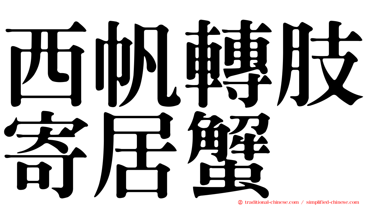 西帆轉肢寄居蟹