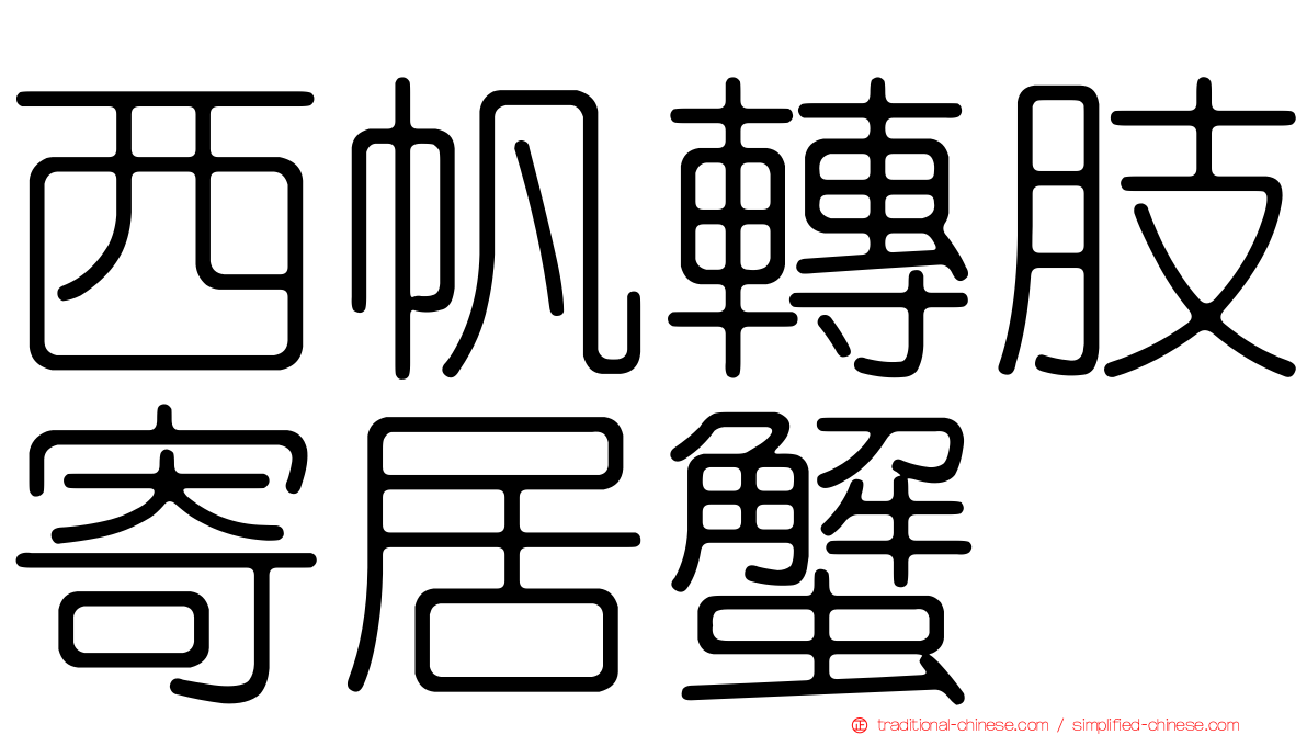 西帆轉肢寄居蟹