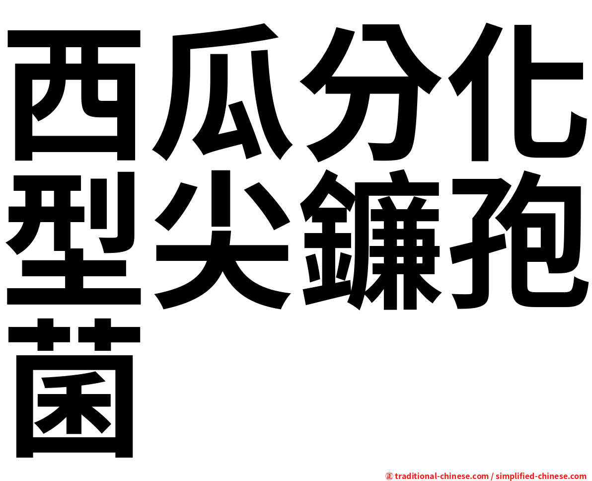 西瓜分化型尖鐮孢菌