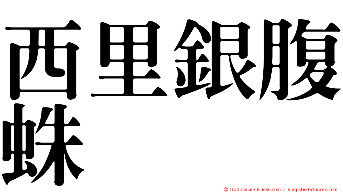 西里銀腹蛛