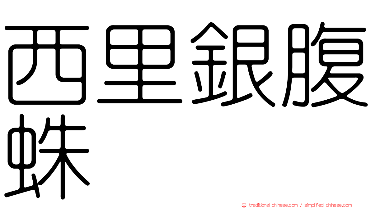 西里銀腹蛛