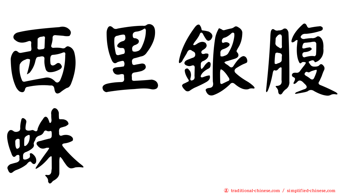 西里銀腹蛛