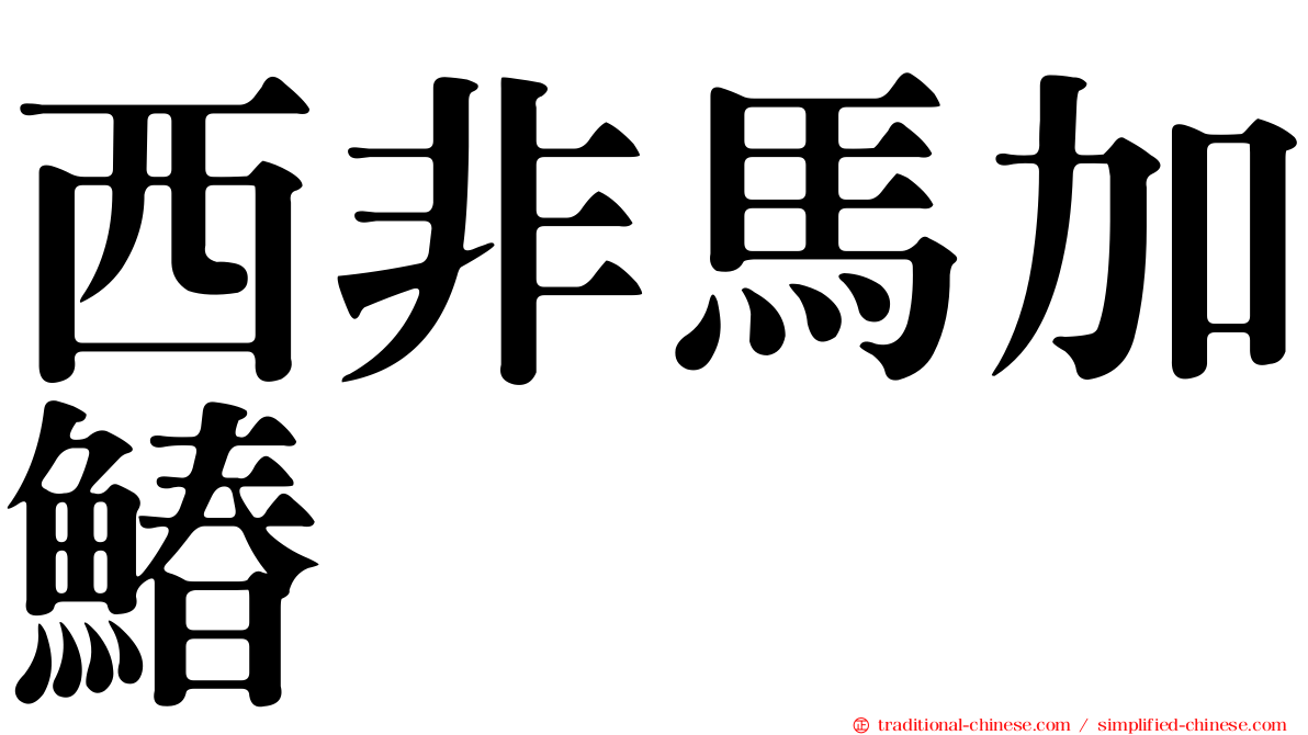西非馬加鰆
