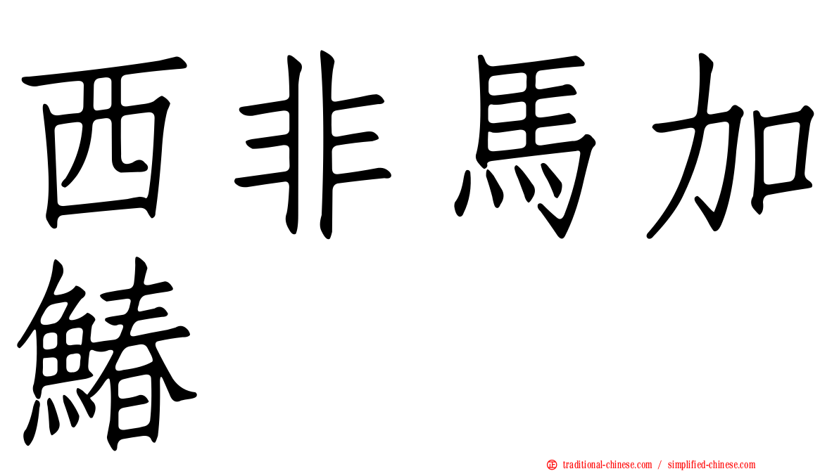 西非馬加鰆