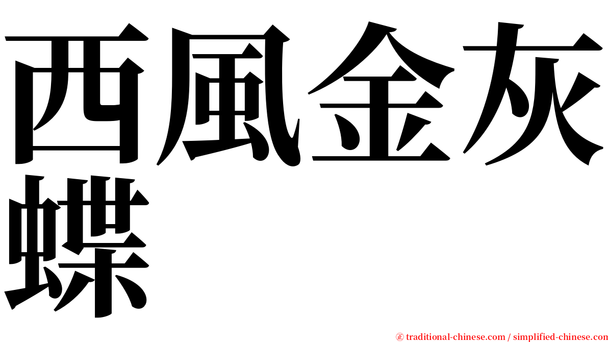西風金灰蝶 serif font