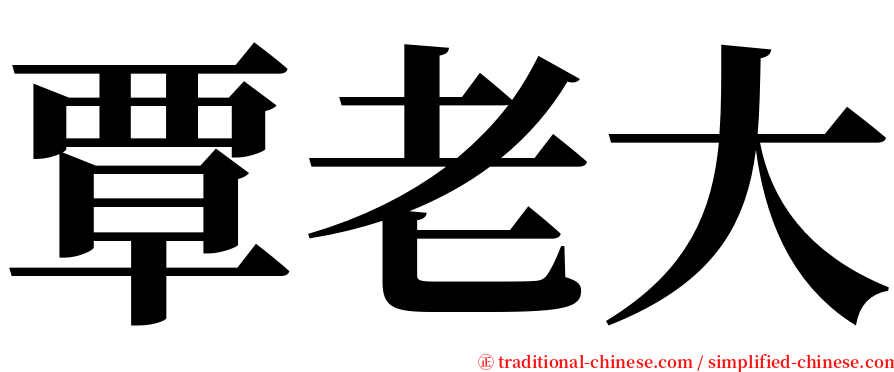 覃老大 serif font