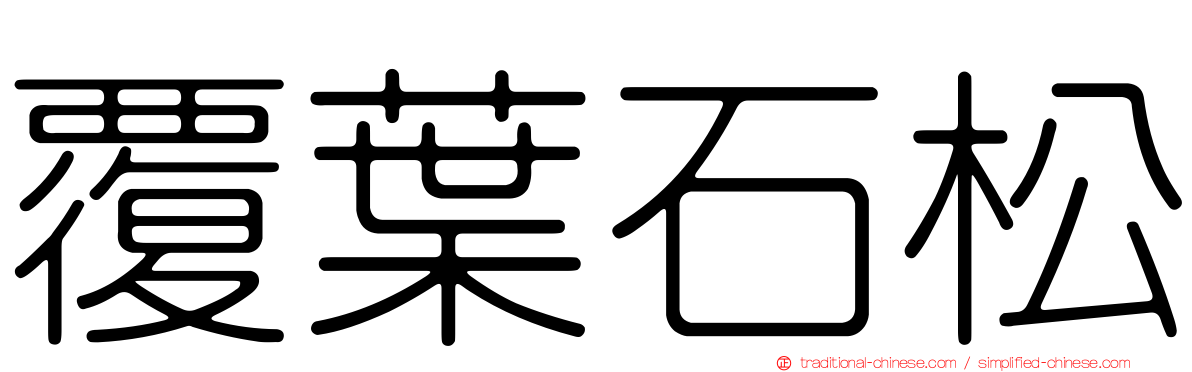 覆葉石松