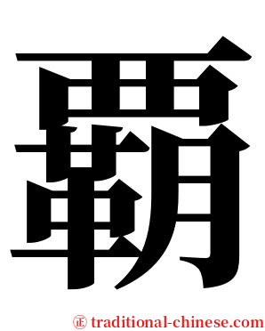 覇 serif font
