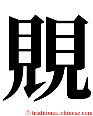 覞 serif font