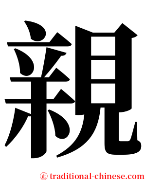 親 serif font