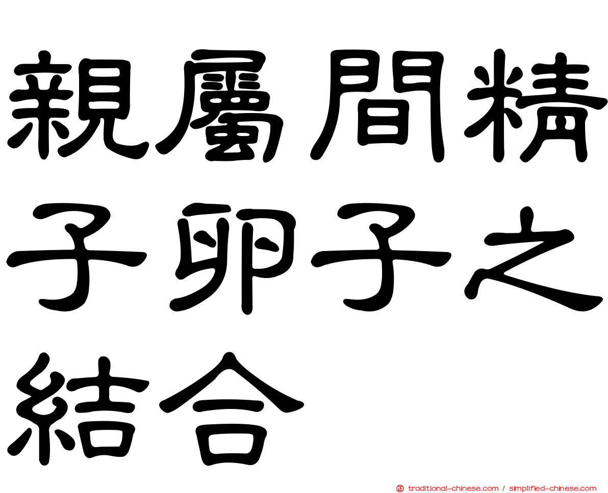 親屬間精子卵子之結合