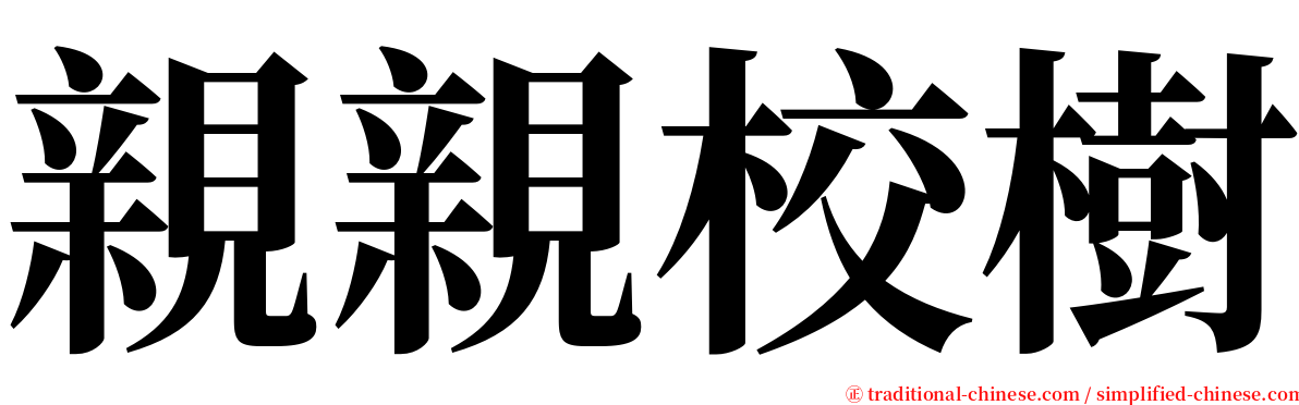 親親校樹 serif font