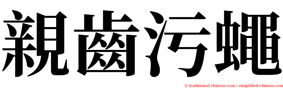 親齒污蠅 serif font