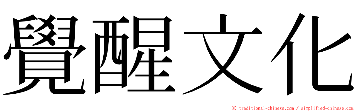 覺醒文化 ming font