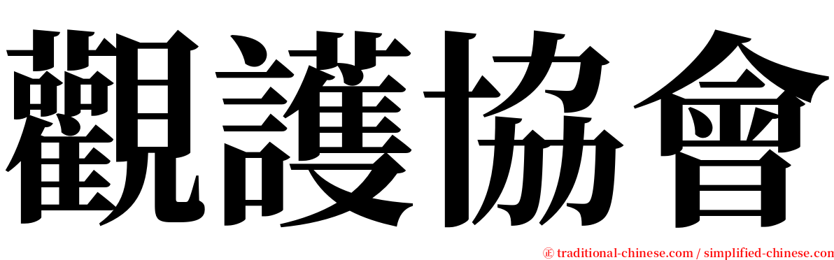 觀護協會 serif font