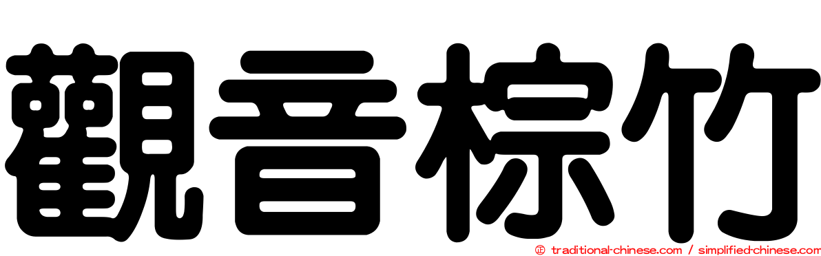 觀音棕竹