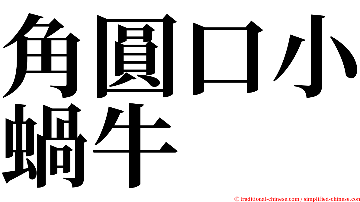 角圓口小蝸牛 serif font