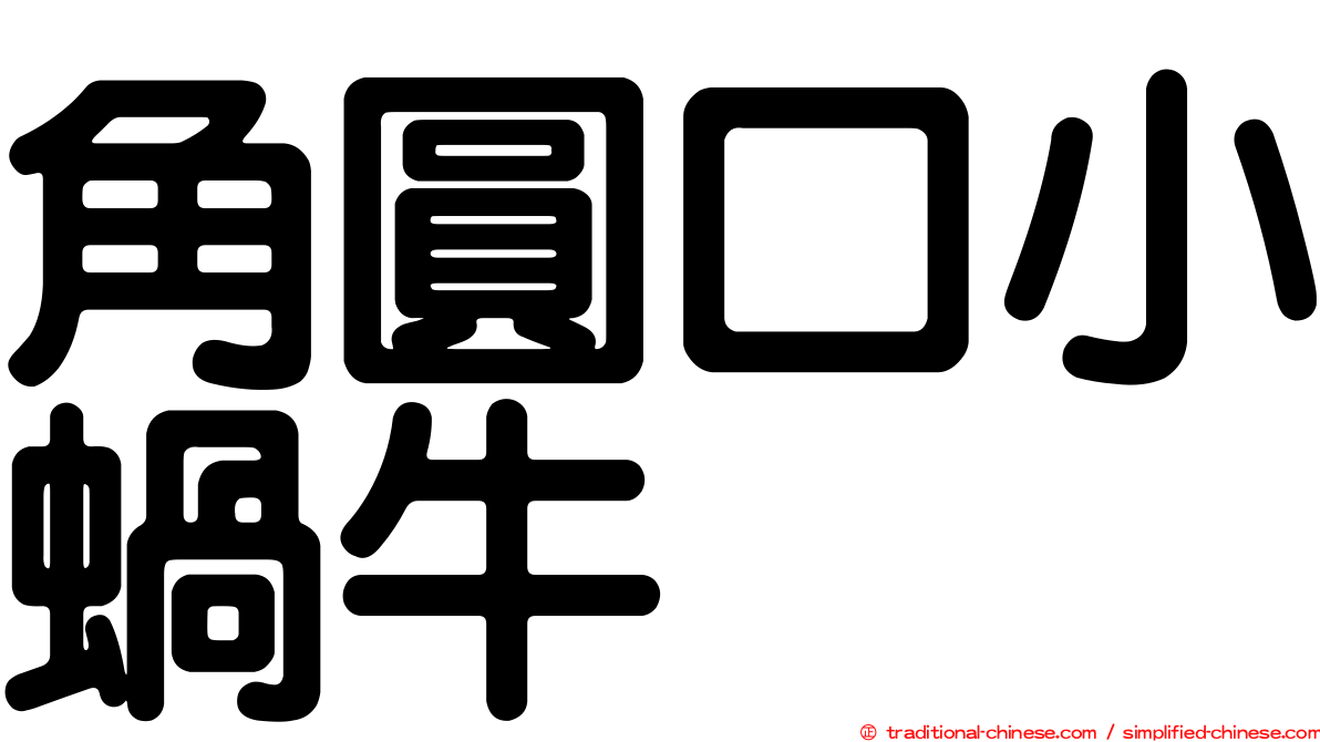 角圓口小蝸牛
