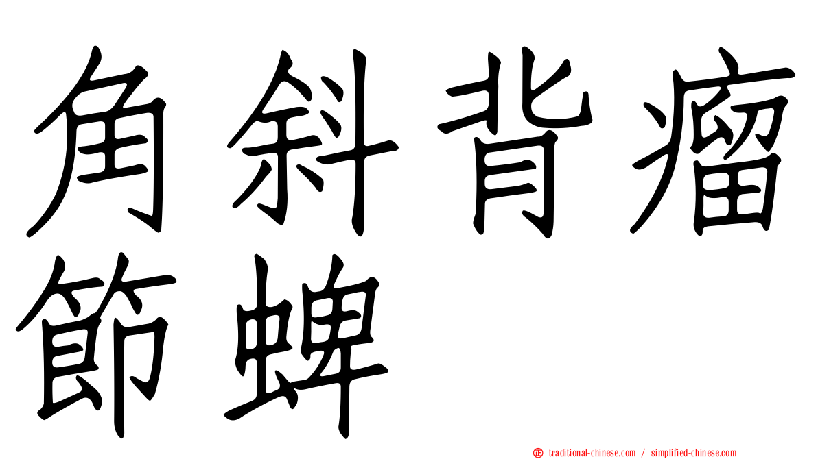 角斜背瘤節蜱