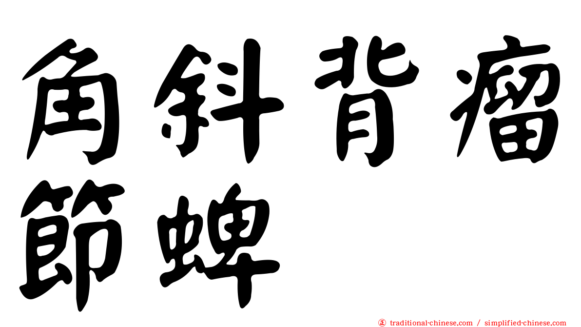 角斜背瘤節蜱
