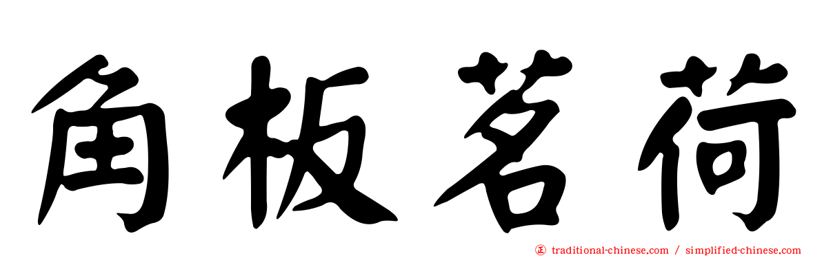 角板茗荷