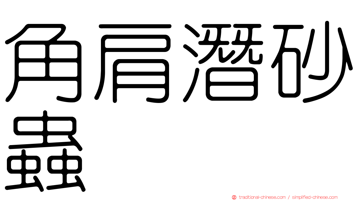 角肩潛砂蟲