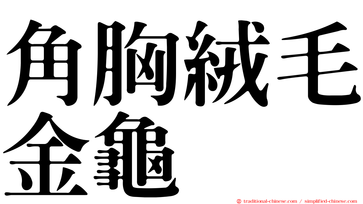 角胸絨毛金龜