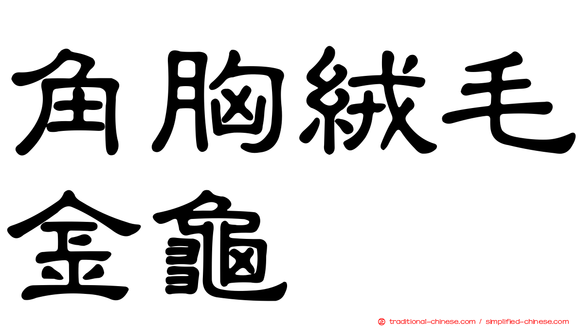 角胸絨毛金龜